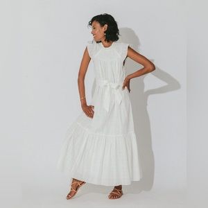 CLEOBELLA Malta Ankle Dress in Ivory SZ S